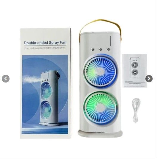 Ventilador De Torre Doble Aire Acondicionado Humidificador