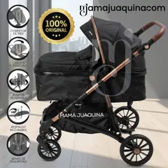 EBABY - Coche Moisés Travel System «INFINITIVE GOLD II» de Lujo Black