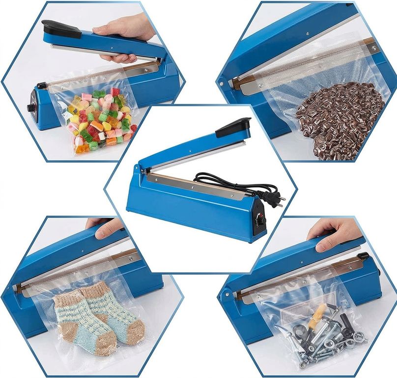 Selladora de Bolsas por Impulso 30cm - Máquina de Sellado Térmico para Plástico, Mylar y Kraft