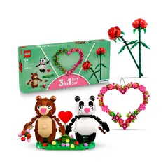 LEGO - 3 In 1 Valentines Heart And Flower Gift Set 66817