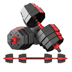 GENERICO - Set de pesas ajustables hexagonales de 30 Kg con barra / Mancuerna