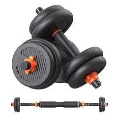 GENERICO - Set de pesas ajustables de 10kg con barra