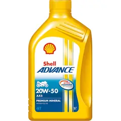 GENERICO - Aceite de Motor Shell Advance Mineral 4T 20W-50 1LT