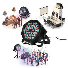OEM - Proyector Luces LED 36 Colores RGB: Efecto Flat Par para DJ y Salón de Eventos