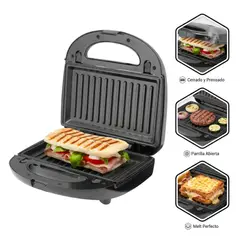 OEM - Sanduchera Tipo Grill con Doble Placa de Cocción - Tostador de Pan y Parrilla de Vegetales