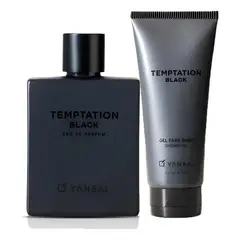 YANBAL - Temptation Black Perfume De Hombre Con Gel De Baño