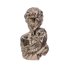 GENERICO - Figura Decorativa Madre e Hijo Plateada Escultura de Amor Materno - Adorno Elegante para Sala Regalo Ideal