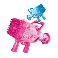 GENERICO - Bazuca Pistola lanzadora de burbujas con 54 agujeros rosado