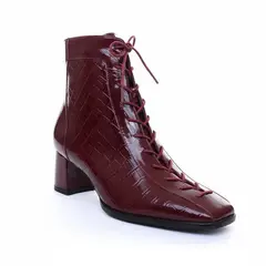 D' PODER - Botines de Cuero Mujer - EDEN VINO