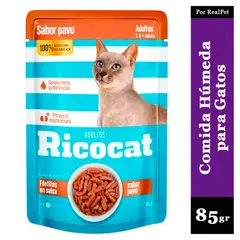 RICOCAT - Comida Húmeda para Gatos Filetitos Pavo 85gr