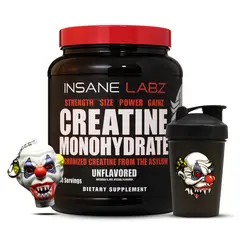 INSANE LABZ - Creatina 1 KG Creatina Monohidratada + Shaker + Llavero