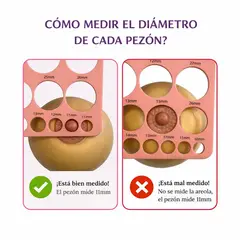 BABY - Regla Medidora de Pezón + Cepillo de Limpieza para Extractor de Leche chupones o biberones