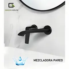 GREEN HOUSE - MEZCLADORA PARED NEGRO MONOCOMANDO MP12