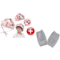 GENERICO - Combo casco antigolpe niña mas rodillera