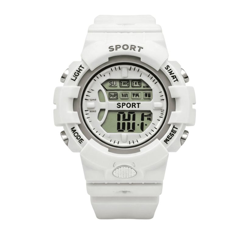 Reloj Deportivo Moderno Acuático Blanco
