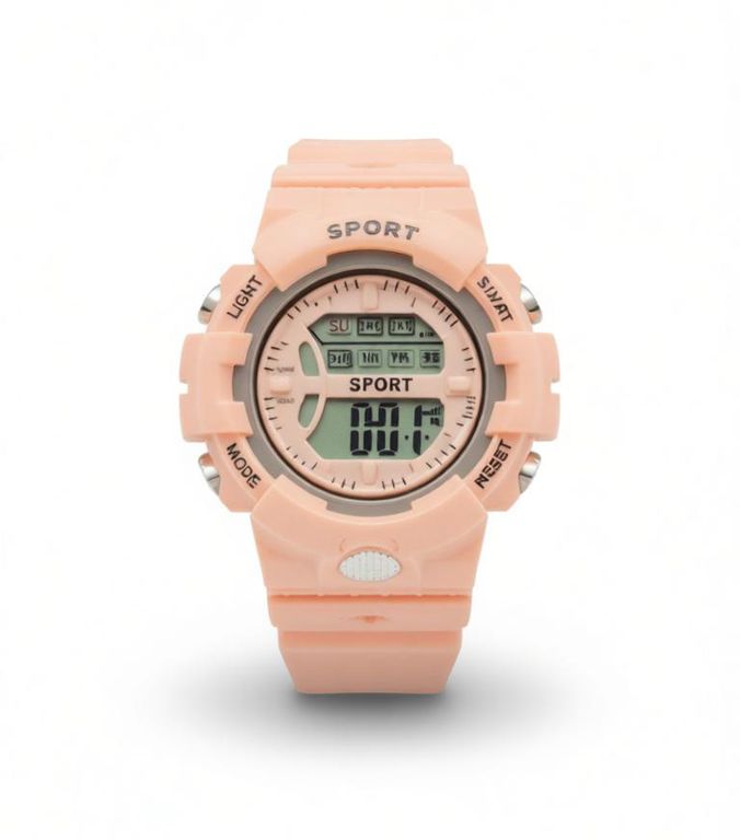 Reloj Deportivo Digital Estilo Moderno Acuático Color Rosado