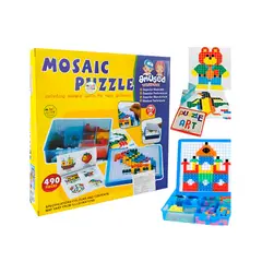 GENERICO - Rompecabezas Didáctico Mosaic Puzzle con Plantillas para Niños