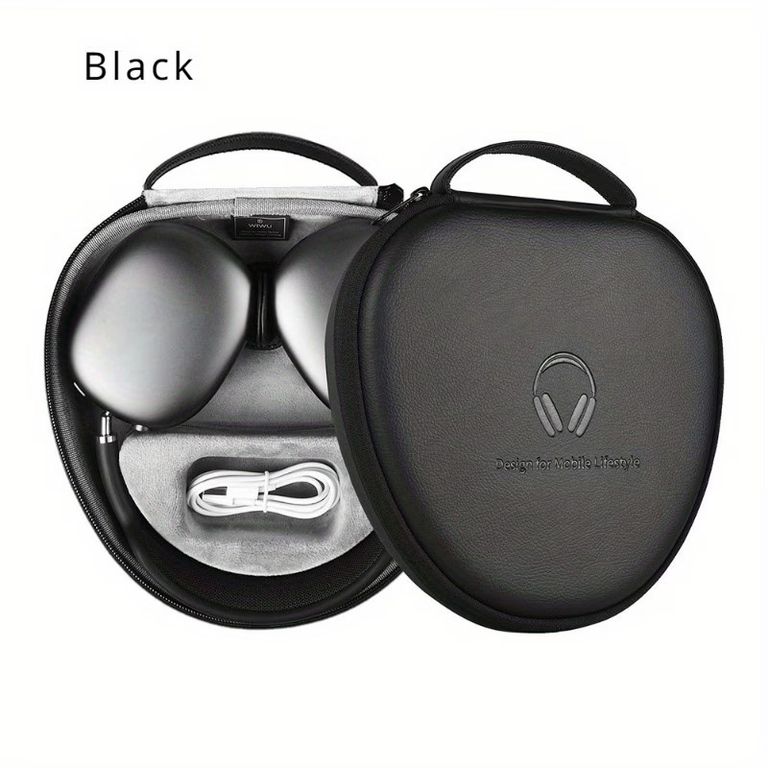 Case estuche eva para audifonos AIRPODS MAX con sueño automatico, wiwu negro