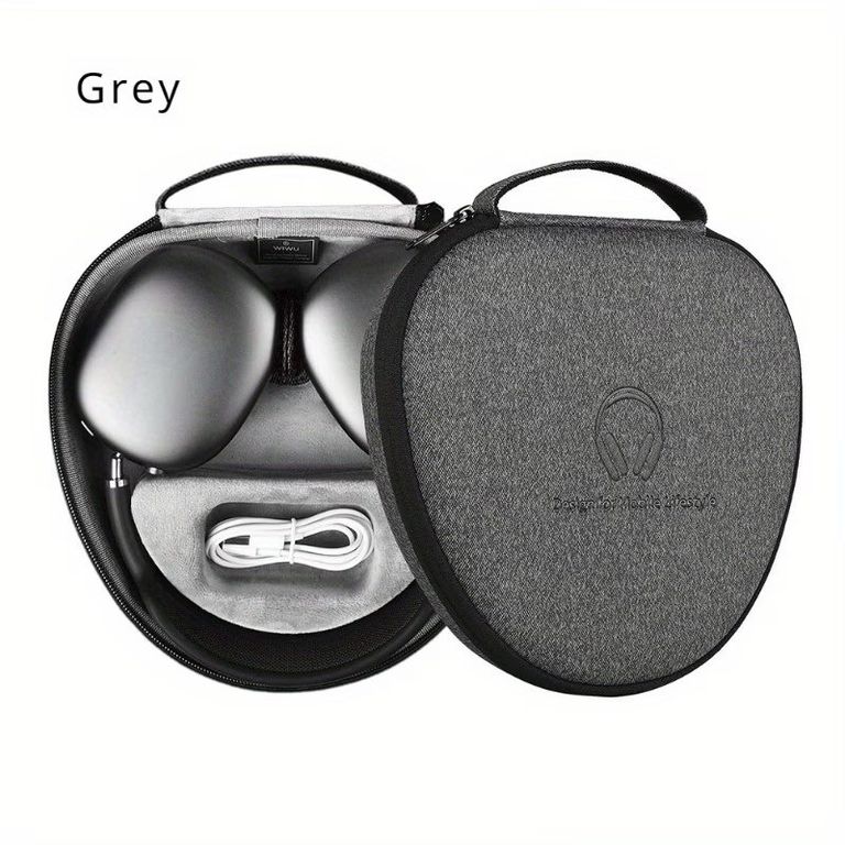 Case estuche eva para audifonos AIRPODS MAX con sueño automatico, wiwu GRIS