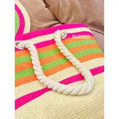 GENERICO - Cartera Playera Playa Tote Bag + Sombrero