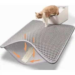 GENERICO - ALFOMBRA Mágica Atrapa Arena para Mascotas Gris 45X60CM