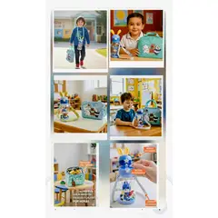 ROMAX - LONCHERA TÉRMICA INFANTIL + TOMATODO 500ML BOTÓN PULSADOR HERMÉTICO NIÑO INICIAL KINDER SET 2 PIEZAS