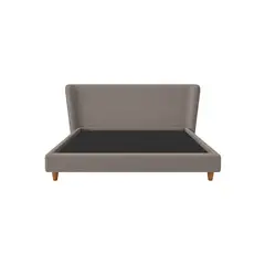 MUEBLES MACRUMO - Cama tapizada Ema - King 2 piezas - Beige oscuro