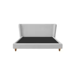 MUEBLES MACRUMO - Cama tapizada Ema - King 2 piezas - Gris claro