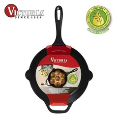 VICTORIA - Sarten Hierro Fundido 25 cm Curado 2 L