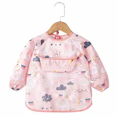 GENERICO - Babero Mandil Impermeable para Bebé con Mangas Antifluidos