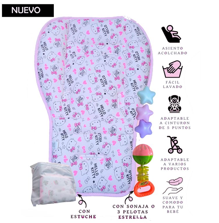 Colchoneta Para Coche de Bebe Niña