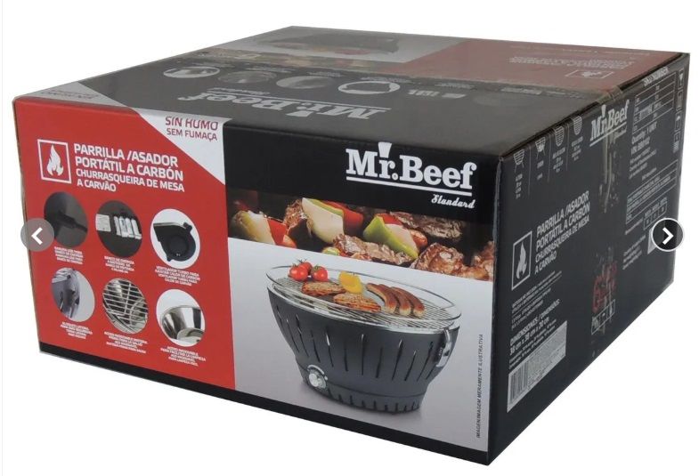 Parrila asador portatil a carbón 38x20x38cm