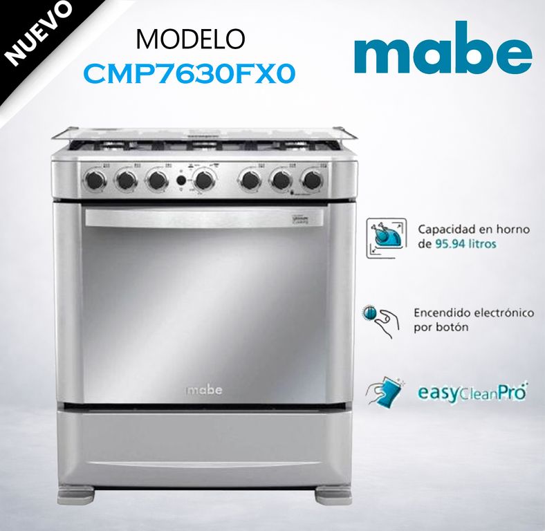 CMP7630FX0 - Cocina De Pie 6 Hornillas 76Cm Inox