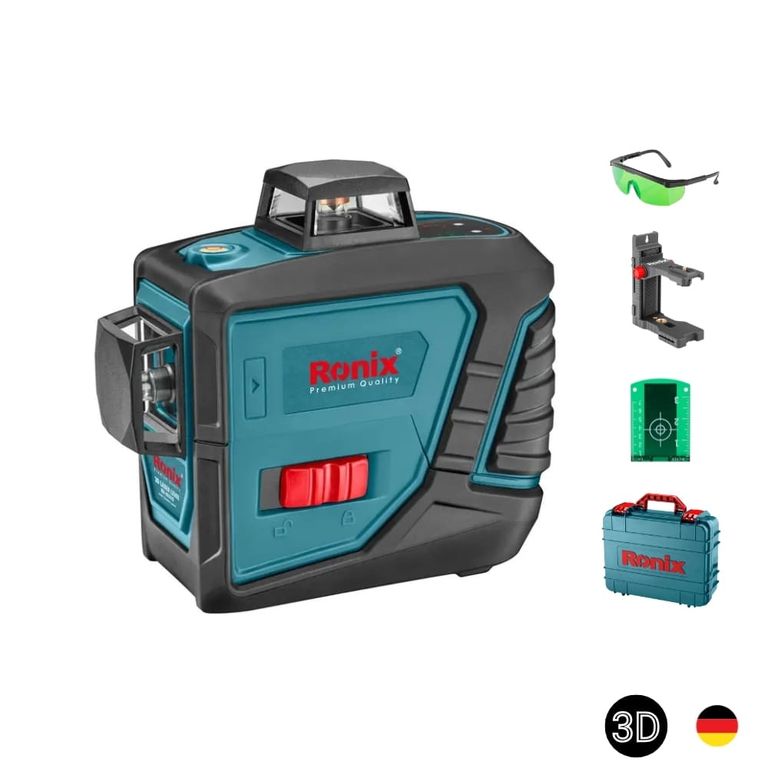 Nivel Láser 3D Luz Verde INDUSTRIAL RH-9537G