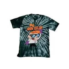 GENERICO - Camiseta Boy Genius dexter Tie Dye Verde Talla L Fit Regular