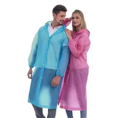 GENERICO - Poncho Ligero Impermeable Con Capucha Y Botones