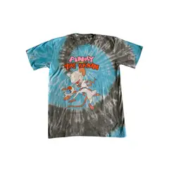 GENERICO - Polo Pinky y Cerebro Tie Dye celeste L Fit Regular