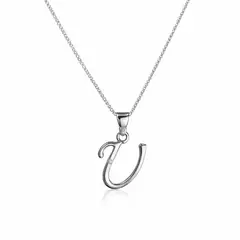 JOYERIA D'PILMER - DIJE INICIAL LETRA U CON CADENITA