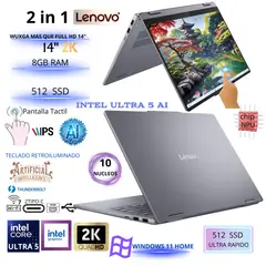 LENOVO - Laptop IdeaPad 5 2 en 1 Intel Ultra 5 - 225V 8GB RAM 512GB SSD 14" WUXGA Touch
