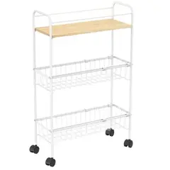 GENERICO - Organizador de cocina con rueda 3 niveles