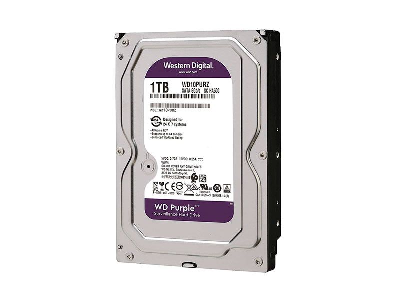 DISCO DURO PURPURA 1TB 3.5 SATA 6GBPS P-N WD10PURZ