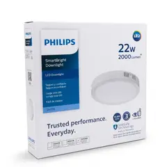 PHILIPS - Panel LED Circular Para Adosar 22W Luz Fría o Blanca