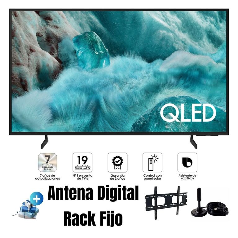 Televisor 50 UHD 4K QLED VISION AI QN50Q7FAAGXPE + Ant + Rack Fijo