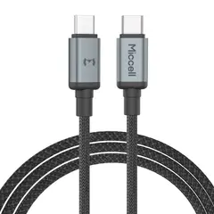 MICCELL - Cable Tipo C PD 60W Carga Rápida Nylon Trenzado Alta Resistencia