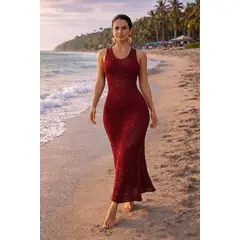 KUKUYU - Vestido tejido de hilo para mujer Salome