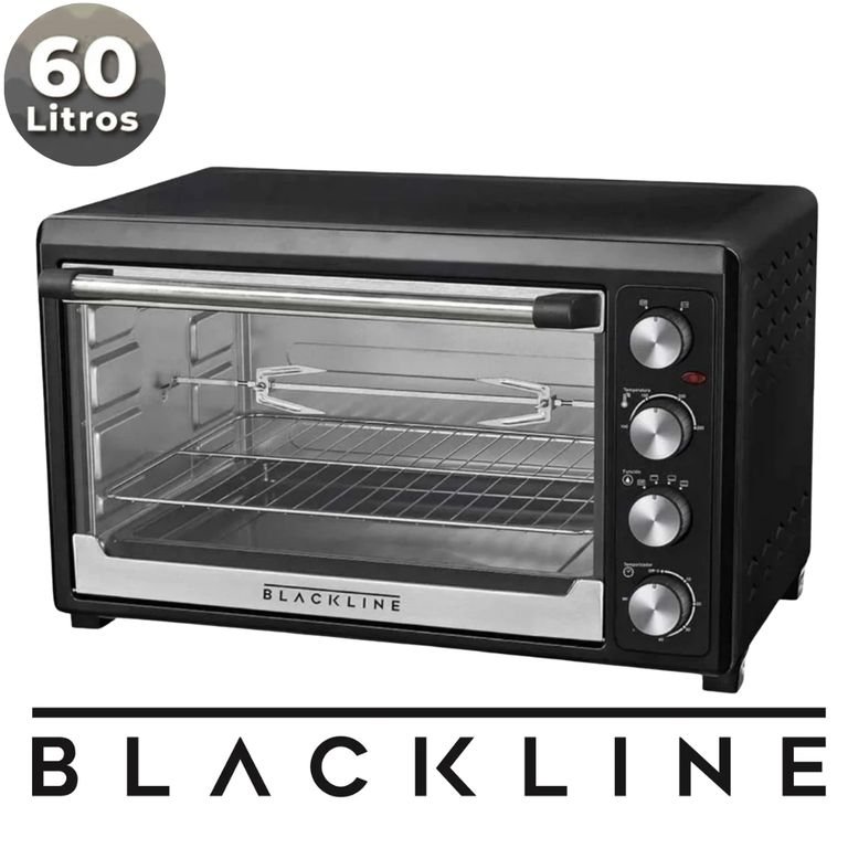 HORNO ELÉCTRICO 60LT NEGRO MOD GR60AR