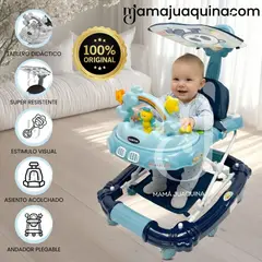 BABY - Andador con Tablero Didáctico «RAINBOW NEW» Edición Limitada Sky Blue & Blue