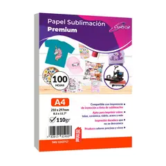 GENERICO - Papel Sublimación A4 Cursor 100 Hojas 110g Premium Pro Color