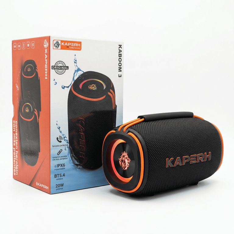 Mini Parlante Bluetooth Kaperh Función Cargador Negro 30w