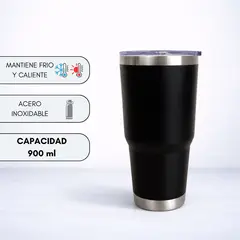 ATIPIC - Vaso Tomatodo Térmico Acero Inoxidable Negro 900 ml